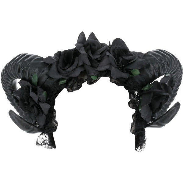 Black Demon Floral Headband - Adult Weekender