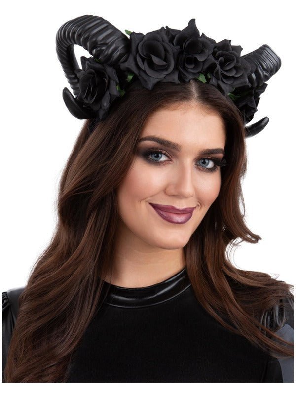 Black Demon Floral Headband - Adult Weekender