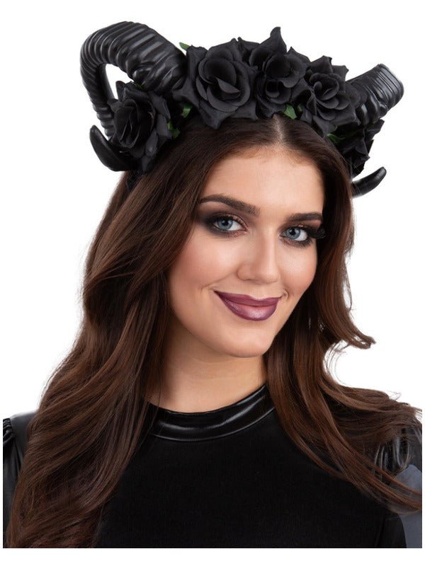 Black Demon Floral Headband - Adult Weekender