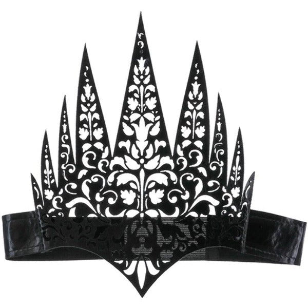 Black Filigree Queen Crown Headband - Adult Weekender