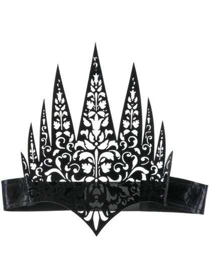 Black Filigree Queen Crown Headband - Adult Weekender