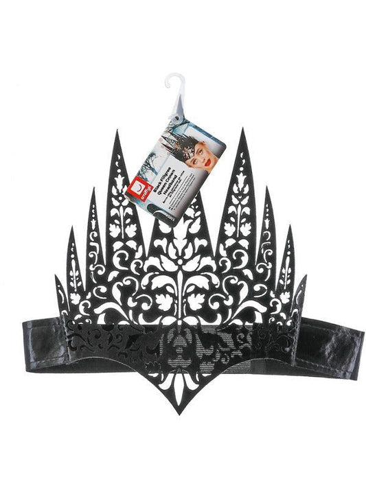 Black Filigree Queen Crown Headband - Adult Weekender