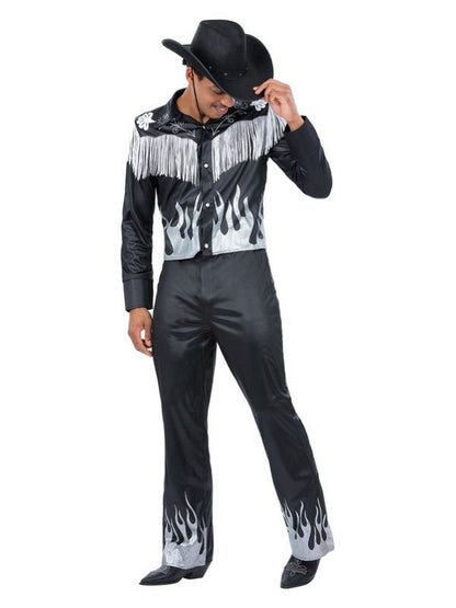 Black Glamorous Cowboy Costume - Adult Weekender