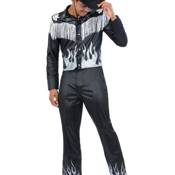 Black Glamorous Cowboy Costume - Adult Weekender