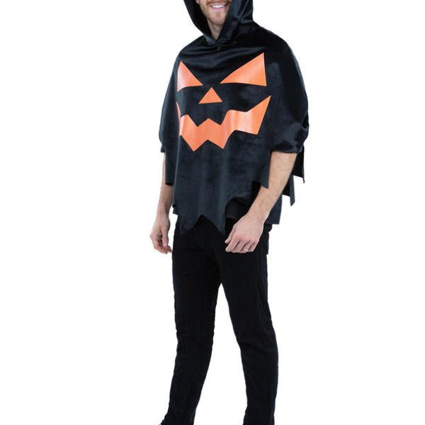 Black Pumpkin Poncho, Adult Unisex - Adult Weekender