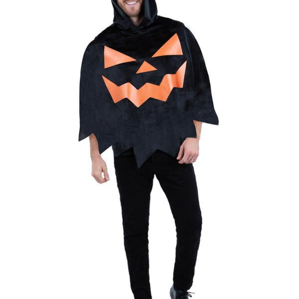 Black Pumpkin Poncho, Adult Unisex - Adult Weekender