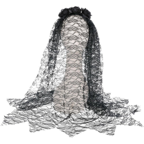 Black Widow Veil, Black - Adult Weekender