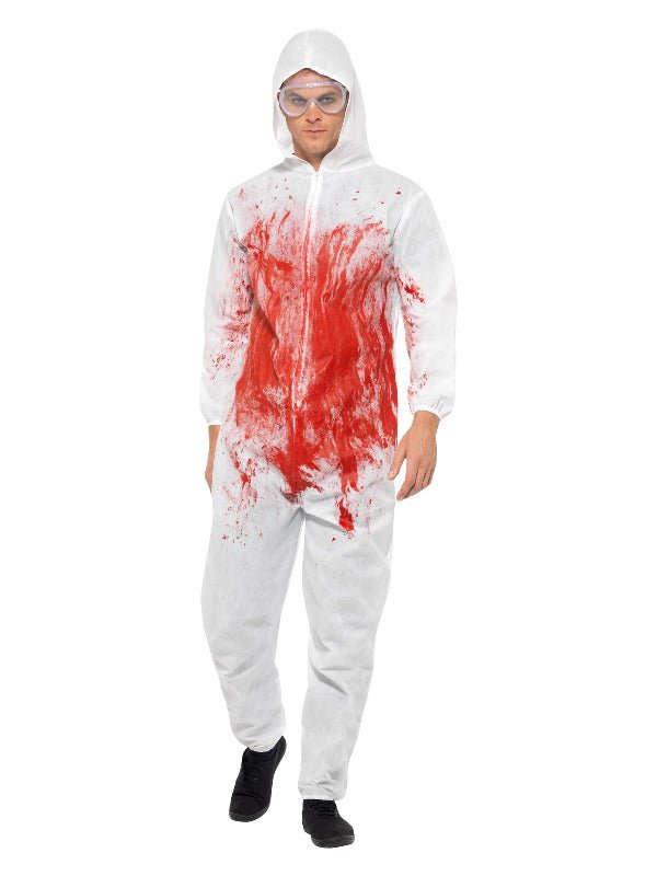 Bloody Forensic Overall Costume, Red - Adult Weekender