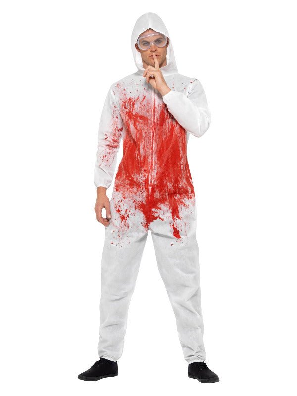 Bloody Forensic Overall Costume, Red - Adult Weekender