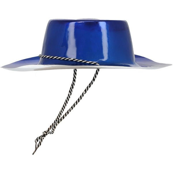 Blue Metallic Cowboy Hat - Adult Weekender