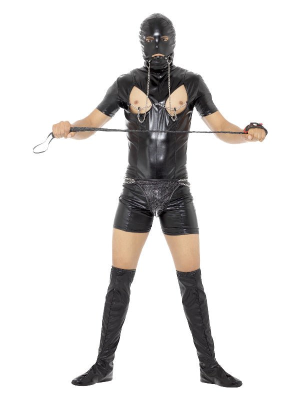 Bondage Gimp Costume with Bodysuit, Black - Adult Weekender