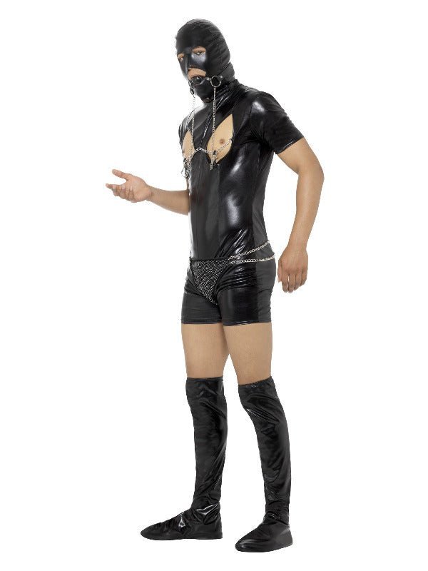 Bondage Gimp Costume with Bodysuit, Black - Adult Weekender