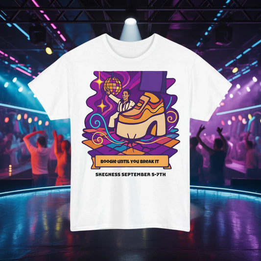 Boogie until you break it - Adult Weekender Front and Back Personalised Unisex Heavy T-Shirt 70s - Adult Weekender