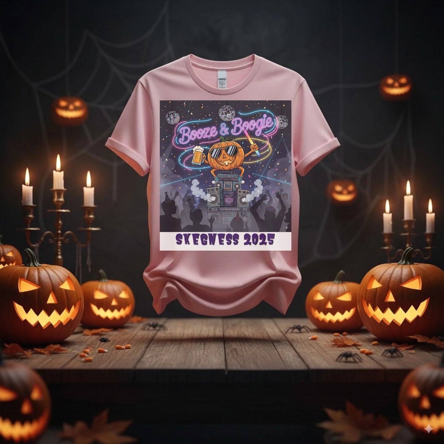 Booze and Boogie - Adult Weekender Unisex Heavy T-Shirt - Stags, Hens, Birthdays Halloween - Adult Weekender