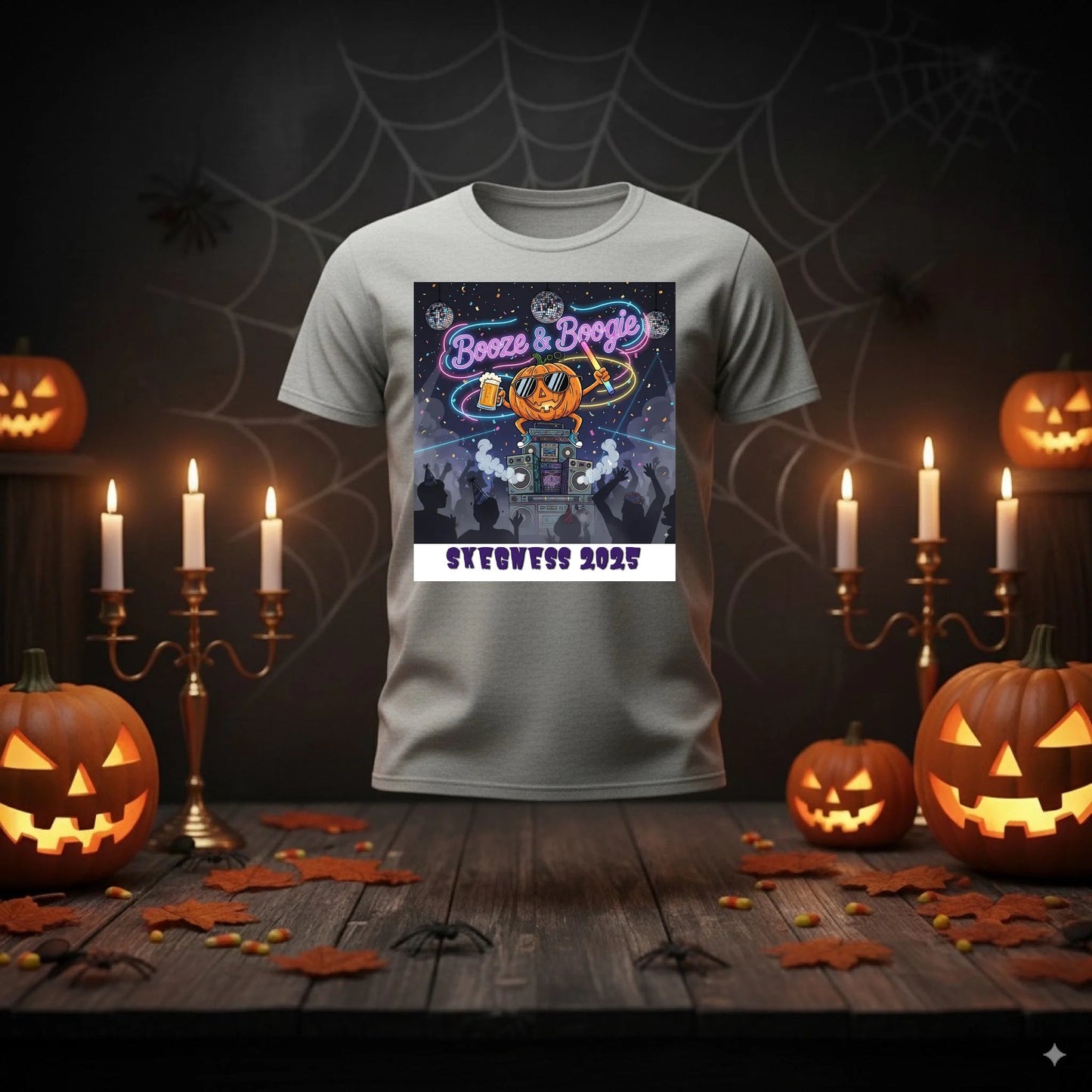 Booze and Boogie - Adult Weekender Unisex Heavy T-Shirt - Stags, Hens, Birthdays Halloween - Adult Weekender