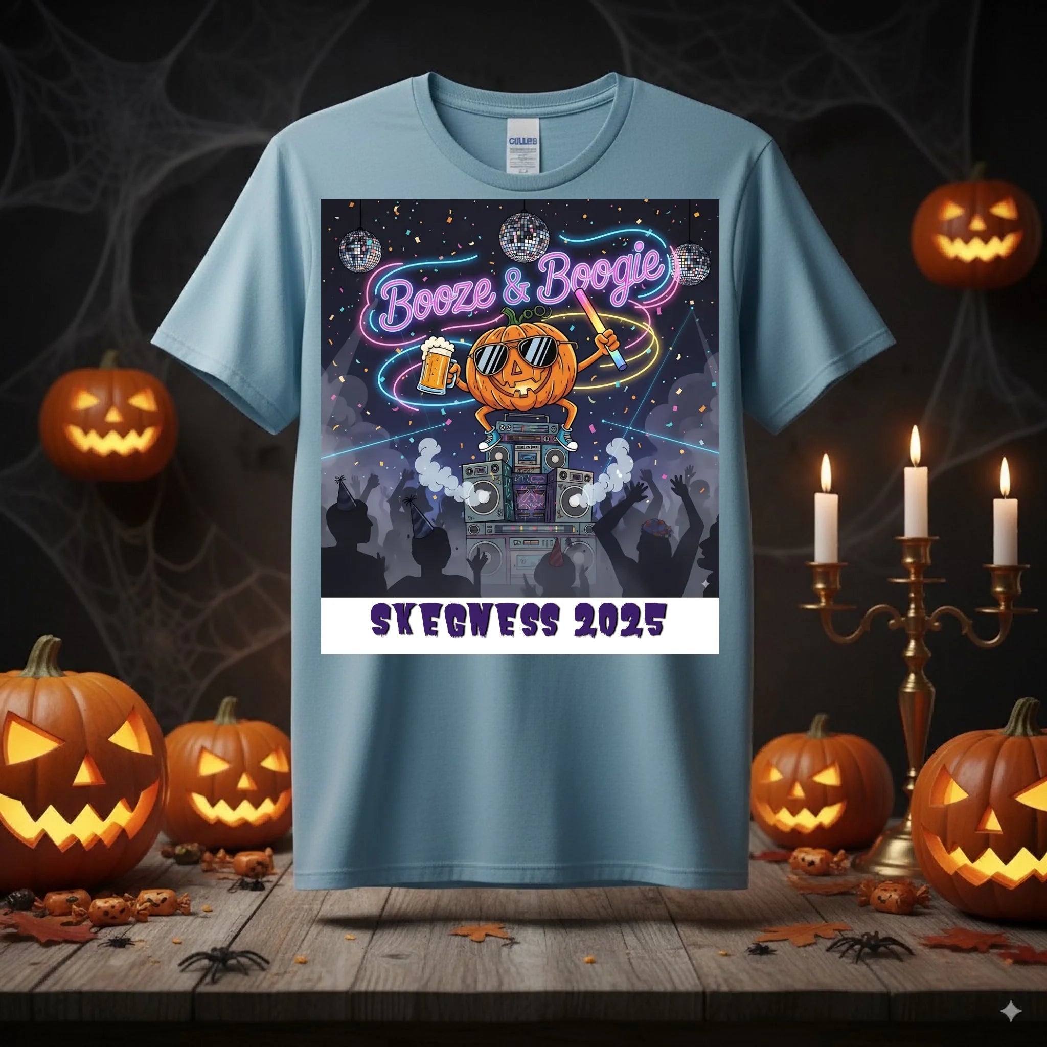 Booze and Boogie - Adult Weekender Unisex Heavy T-Shirt - Stags, Hens, Birthdays Halloween copy - Adult Weekender