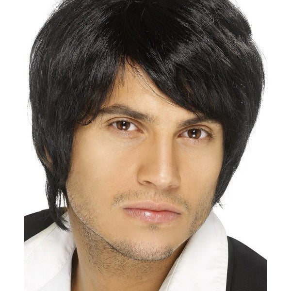 Boy Band Wig, Black - Adult Weekender