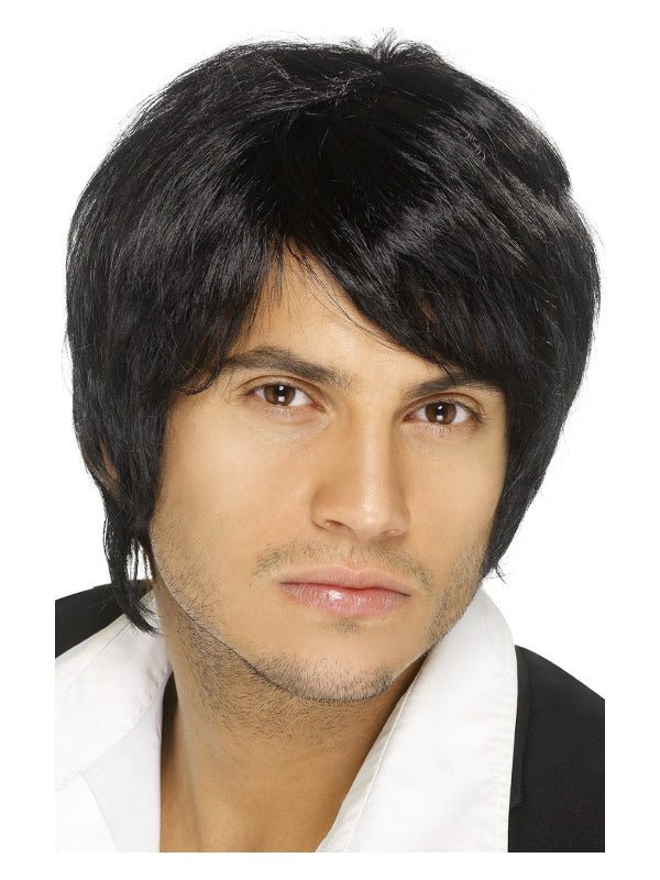 Boy Band Wig, Black - Adult Weekender