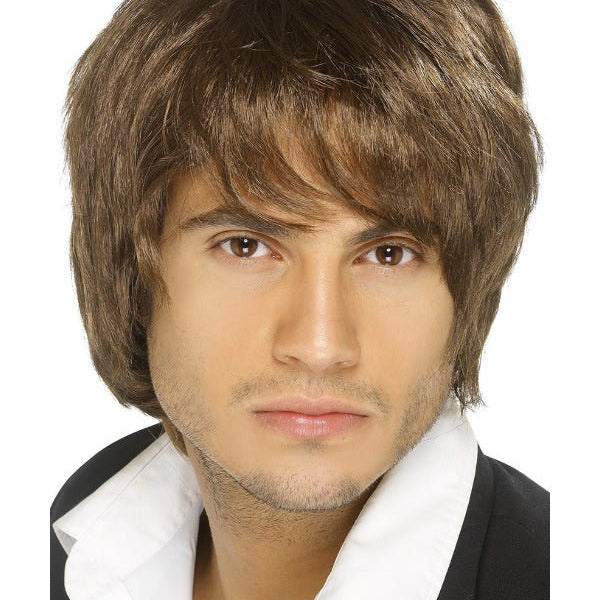 Boy Band Wig, Brown - Adult Weekender