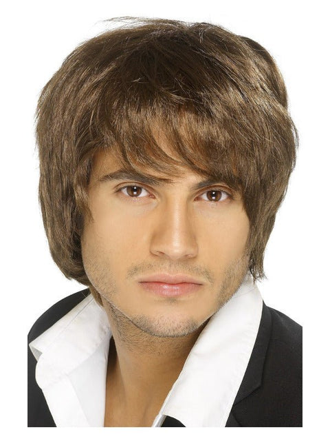 Boy Band Wig, Brown - Adult Weekender