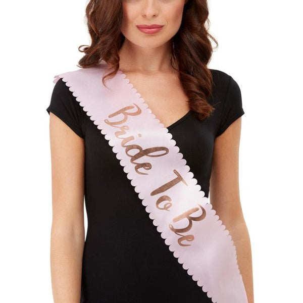 Bride To Be Sash, Pink & Gold - Adult Weekender