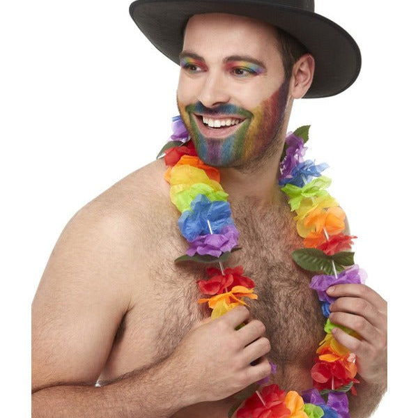 Bright Large Lei, Rainbow - Adult Weekender