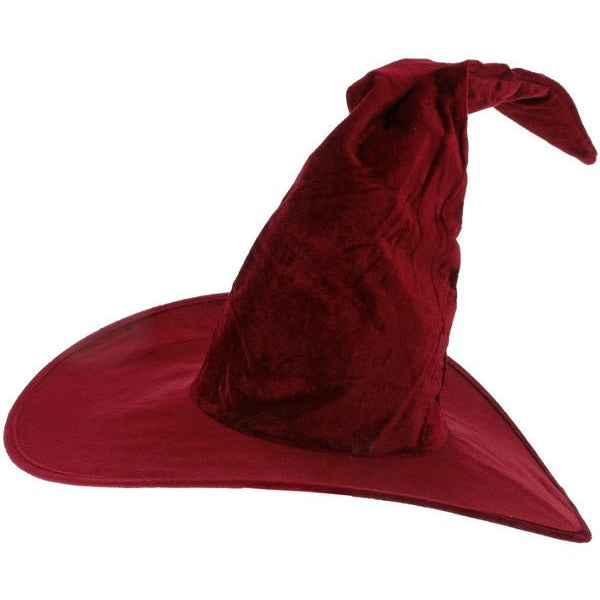 Burgundy Velour Witch Hat - Adult Weekender