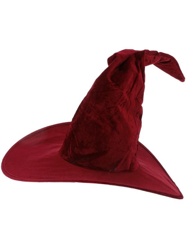 Burgundy Velour Witch Hat - Adult Weekender