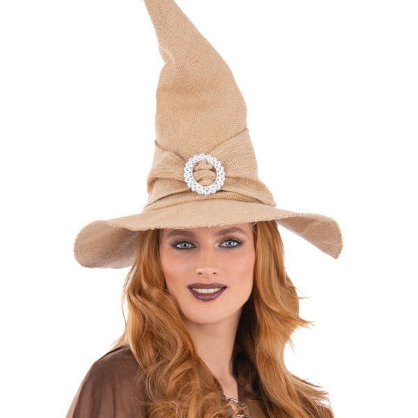 Burlap Witch Hat - Adult Weekender