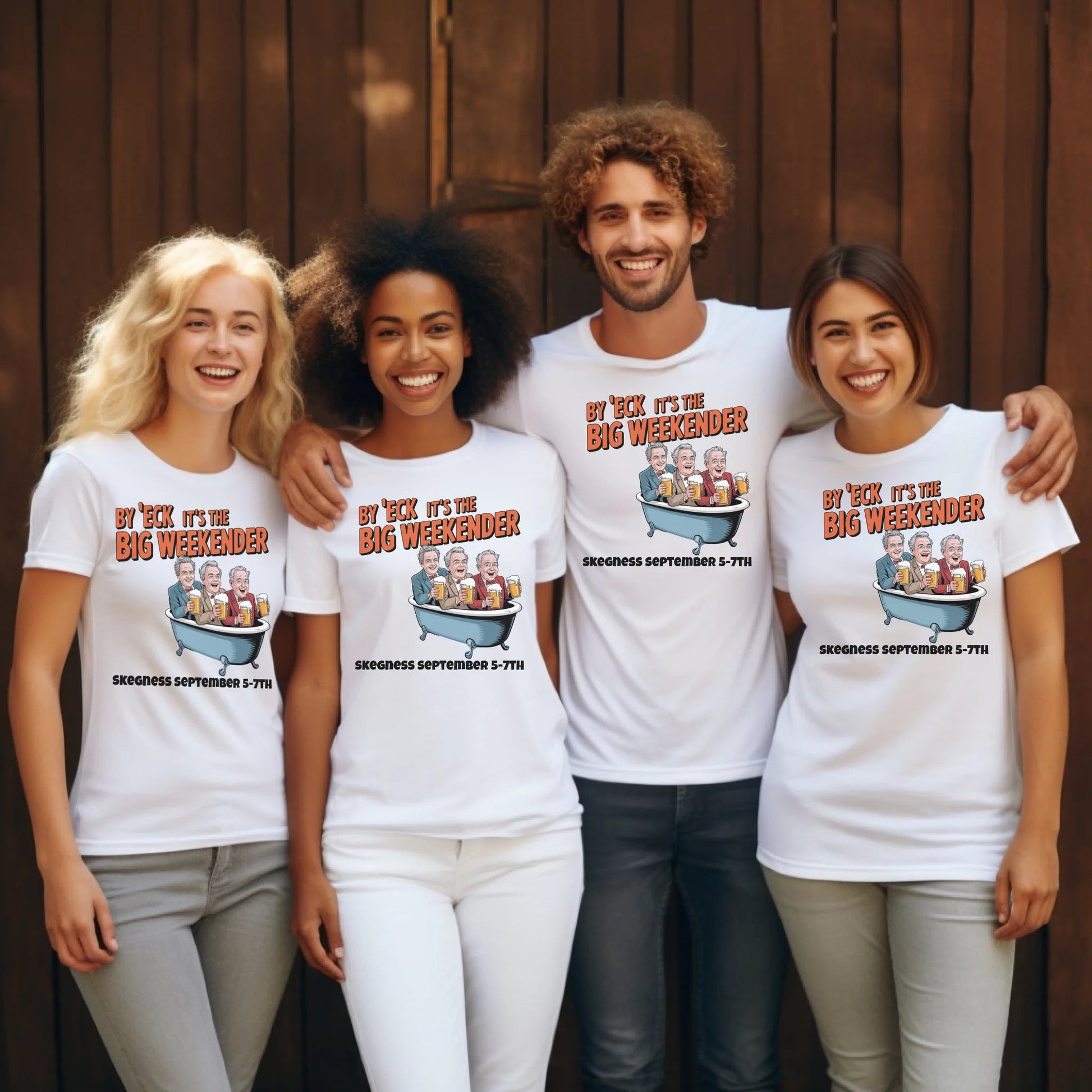 By 'Eck it's the Big Weekender - Adult Weekender Front and Back Personalised Unisex Heavy T-Shirt or Hoodie - 90s - Adult Weekender