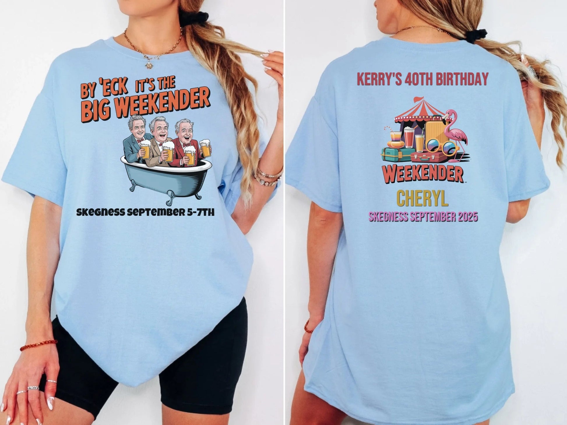 By 'Eck it's the Big Weekender - Adult Weekender Front and Back Personalised Unisex Heavy T-Shirt or Hoodie - 90s - Adult Weekender
