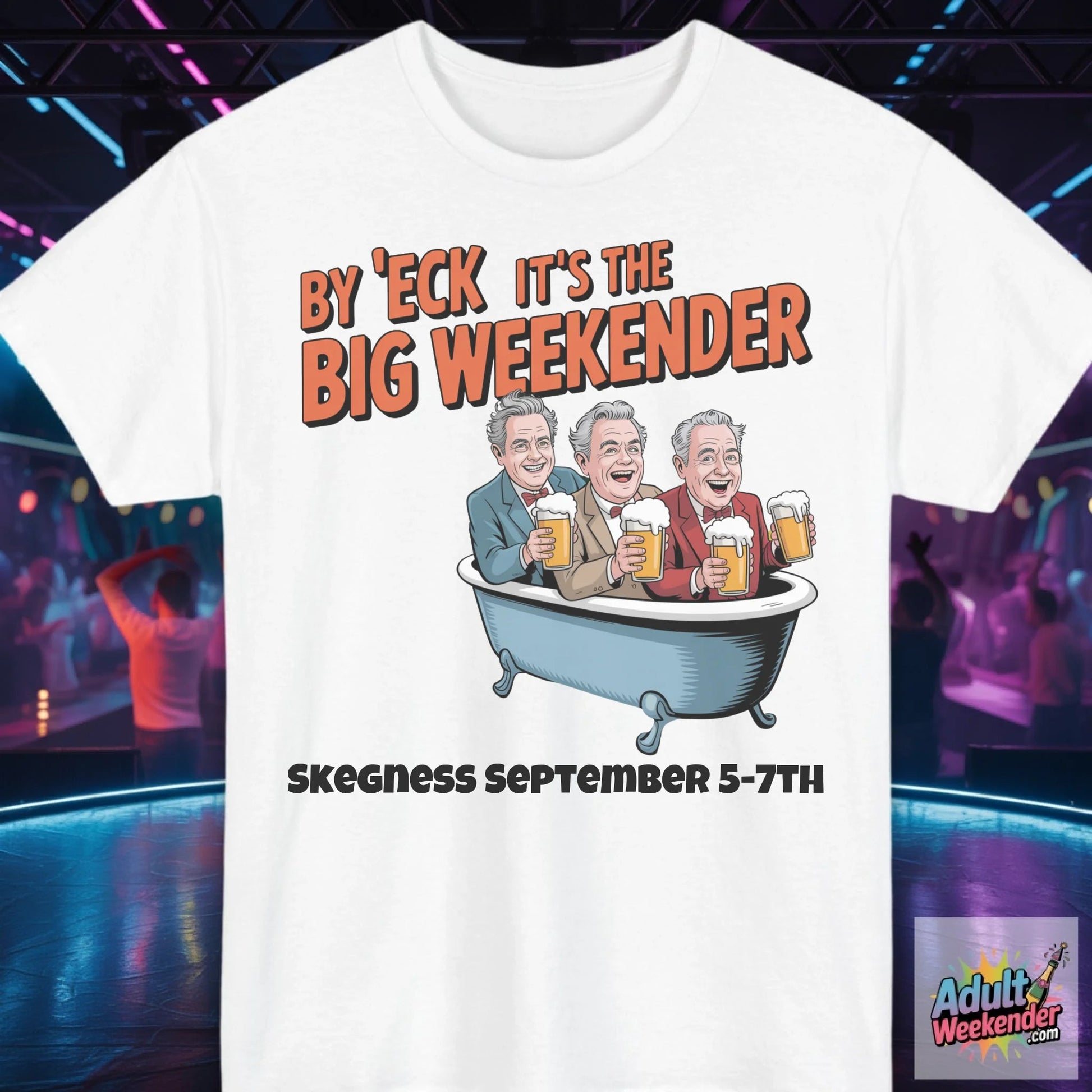 By 'Eck it's the Big Weekender - Adult Weekender Front and Back Personalised Unisex Heavy T-Shirt or Hoodie - 90s - Adult Weekender