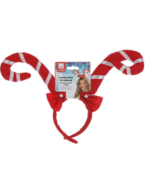 Candy Cane Headband, Red &amp; White - Adult Weekender