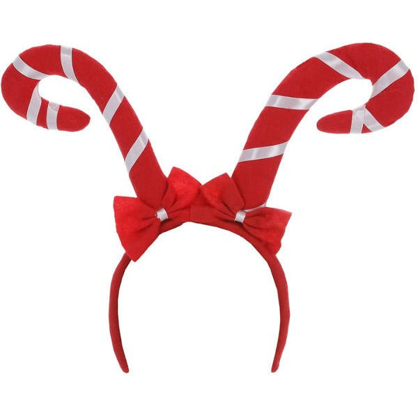 Candy Cane Headband, Red & White - Adult Weekender