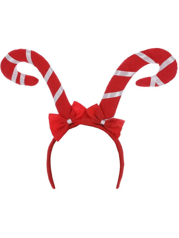 Candy Cane Headband, Red &amp; White - Adult Weekender
