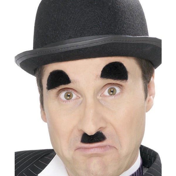 Chaplin Tash and Eyebrows, Black - Adult Weekender