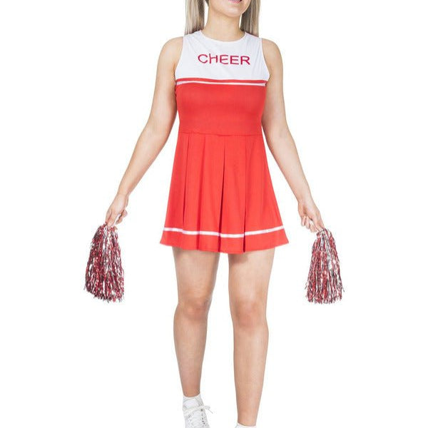 Cheerleader Costume, Red - Adult Weekender