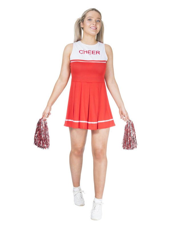 Cheerleader Costume, Red - Adult Weekender