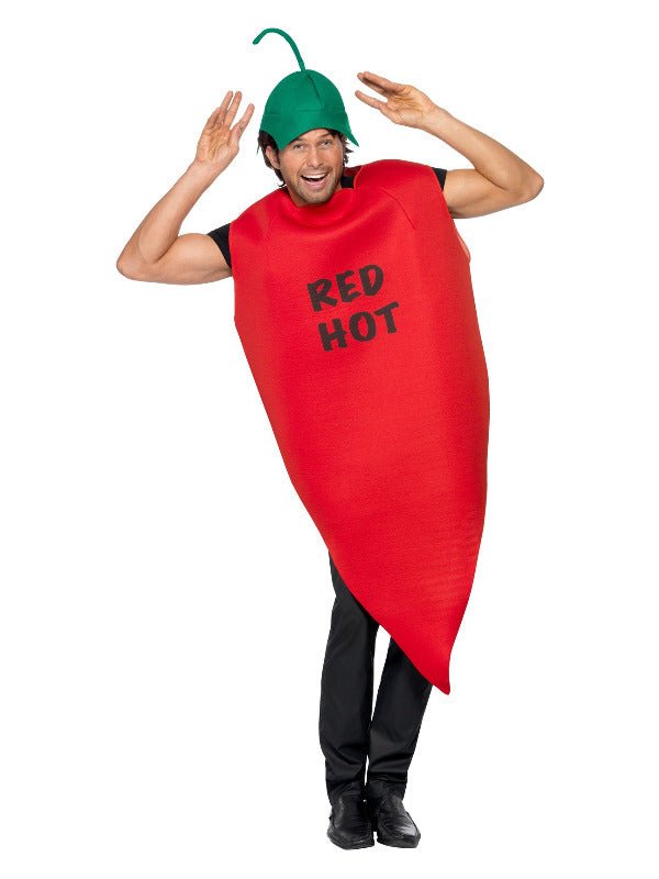 Chilli Pepper Costume, Red - Adult Weekender