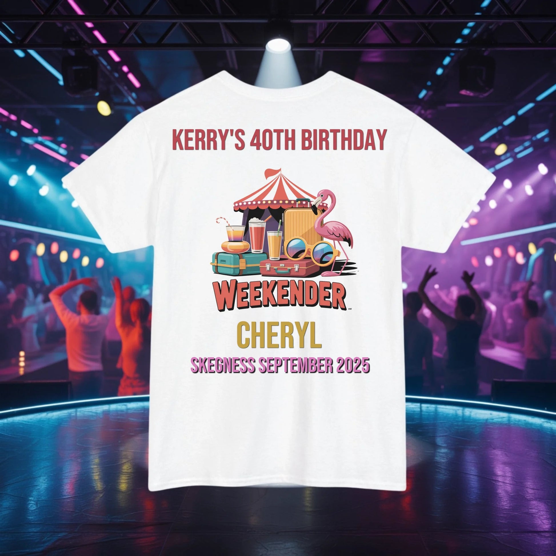 Choose Booze - Adult Weekender Front and Back Personalised Unisex Heavy T-Shirt 80s - Adult Weekender