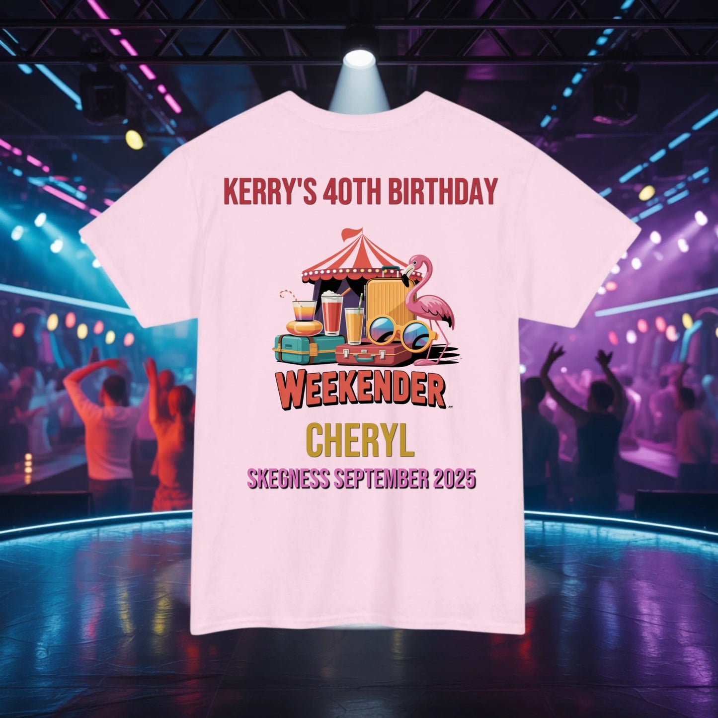 Choose Booze - Adult Weekender Front and Back Personalised Unisex Heavy T-Shirt 80s - Adult Weekender