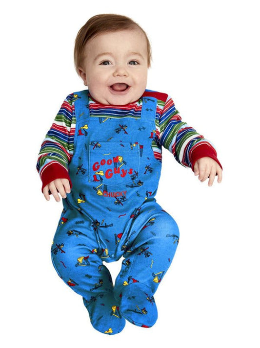 Chucky Baby Costume, Blue &amp; Red - Adult Weekender