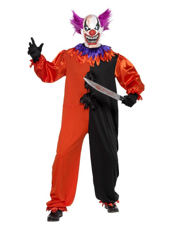 Cirque Sinister Scary Bo Bo the Clown Costume, Red - Adult Weekender