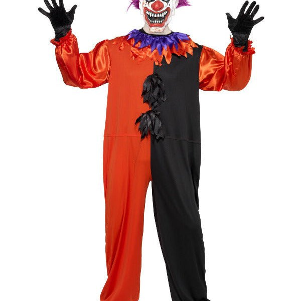 Cirque Sinister Scary Bo Bo the Clown Costume, Red - Adult Weekender