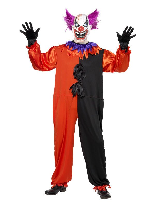 Cirque Sinister Scary Bo Bo the Clown Costume, Red - Adult Weekender