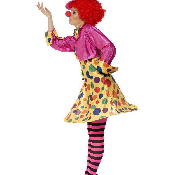 Clown Lady Costume, Multi - Coloured - Adult Weekender