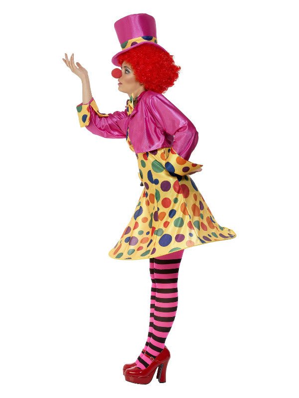 Clown Lady Costume, Multi - Coloured - Adult Weekender
