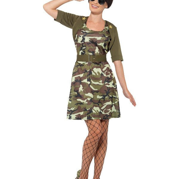 Combat Cadet Costume, Green - Adult Weekender