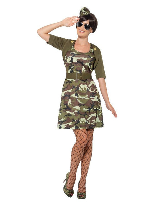 Combat Cadet Costume, Green - Adult Weekender