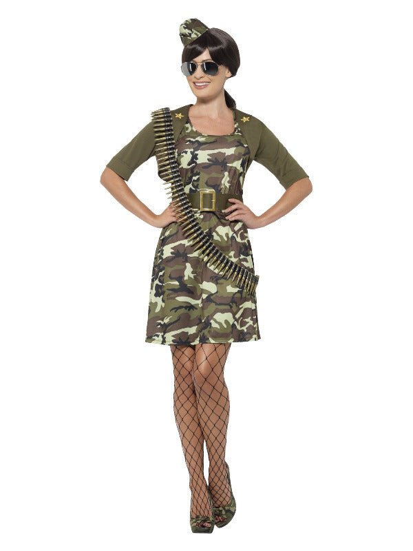 Combat Cadet Costume, Green - Adult Weekender
